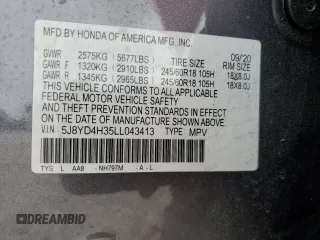 2020 Acura MDX with VIN 5J8YD4H35LL043413, listed as a Copart auction lot 47863255 with 67,935 mi miles and Salvage Title. Bid and sale history available at carsss.com. Image 13.