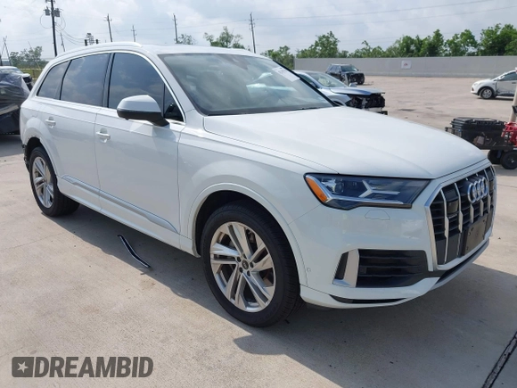 2022 Audi Q7 Premium Plus with VIN WA1LXBF71ND020244, listed as a IAAI auction lot 42115796 with 41,893 mi miles and . Bid and sale history available at DreamBid. Image 1.