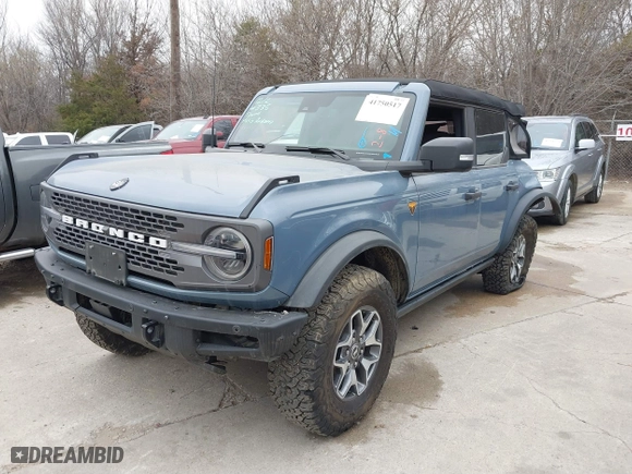 2024 Ford Bronco Badlands with VIN 1FMEE9BP9RLA24861, listed as a IAAI auction lot 41750517 with 8,269 mi miles. Bid and sale history available at carsss.com. Image 17.