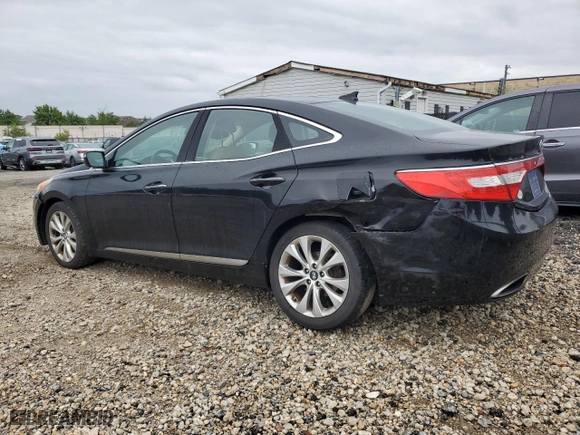 2013 Hyundai Azera with VIN KMHFG4JG5DA218746, listed as a Copart auction lot 72561934 with 75,663 mi miles and Salvage Title. Bid and sale history available at carsss.com. Image 2.