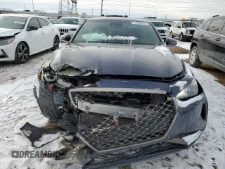 2021 Genesis G70 3.3T with VIN KMTG34LE3MU074503, listed as a Copart auction lot 41836875 with 40,556 mi miles and Salvage title. Bid and sale history available at DreamBid. Image 5.