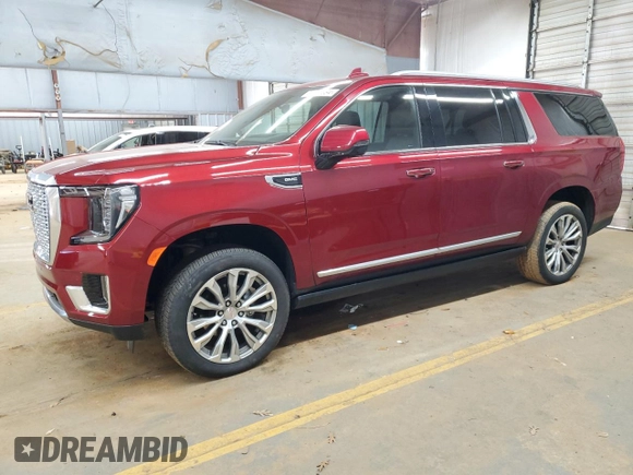 2022 GMC Yukon XL Denali with VIN 1GKS2JKL9NR240042, listed as a Copart auction lot 86247994 with 27,538 mi miles and Salvage Title. Bid and sale history available at carsss.com. Image 1.