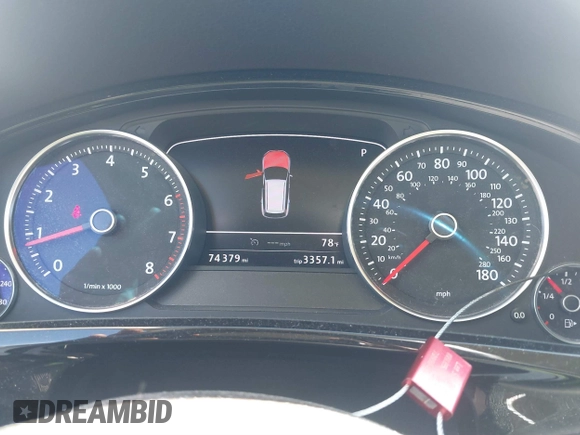 2014 Volkswagen Touareg Sport with VIN WVGEF9BP7ED003525, listed as a IAAI auction lot 41868307 with 74,379 mi miles and . Bid and sale history available at DreamBid. Image 7.