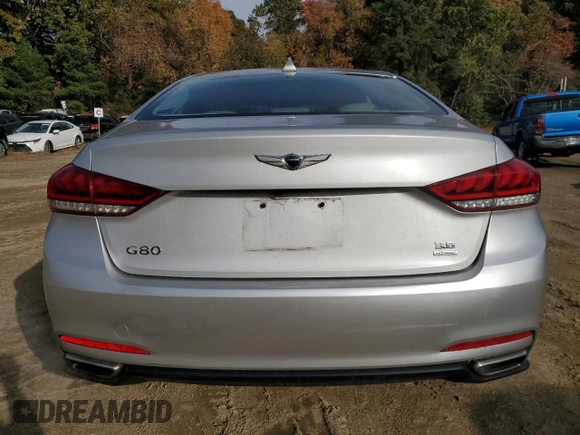 2017 Genesis G80 3.8L with VIN KMHGN4JE2HU201321, listed as a Copart auction lot 75986504 with 79,064 mi miles and Salvage Title. Bid and sale history available at carsss.com. Image 6.