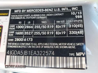 2014 Mercedes-Benz M 350 z VIN 4JGDA5JB1EA322574, wystawiony jako IAAI lot #42295699 z przebiegiem 207 959 mil mil oraz . Historia ofert i sprzedaży dostępna na DreamBid. Obrazek 9.