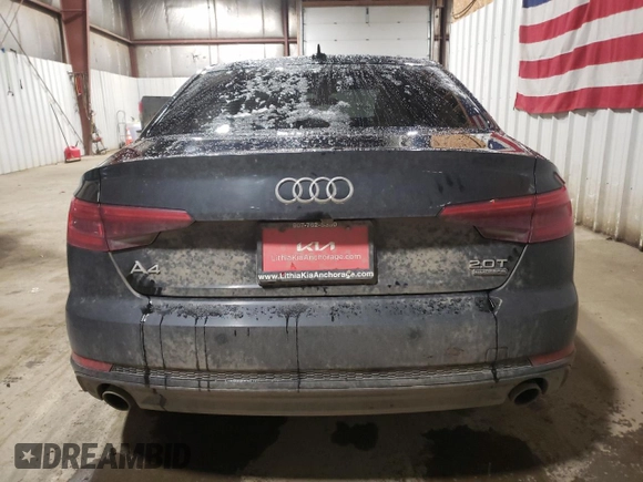 2017 Audi A4 Premium Plus with VIN WAUENAF42HN041975, listed as a Copart auction lot 88557315 with 74,291 mi miles and Salvage Title. Bid and sale history available at carsss.com. Image 6.