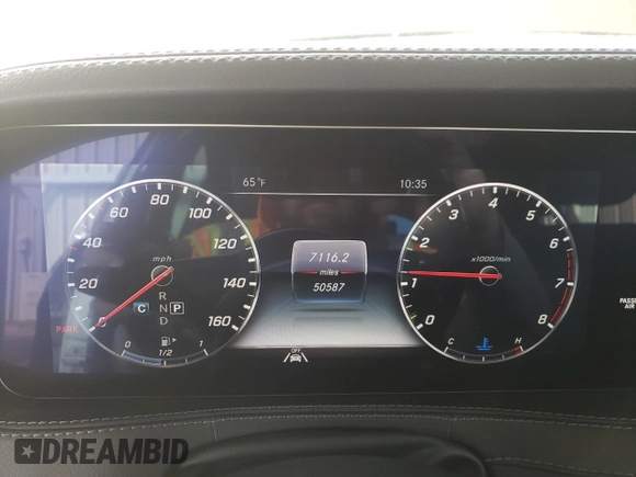 2020 Mercedes-Benz S-Class S 560 with VIN WDDUG8DB0LA519190, listed as a Copart auction lot 53286785 with 50,587 mi miles and Salvage Title. Bid and sale history available at carsss.com. Image 9.