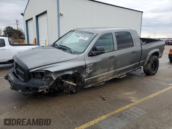 2007 Dodge Ram 2500 SLT with VIN 3D7KS29C77G750549, listed as a Copart auction lot 87028654 with 213,190 mi miles and Salvage Title. Bid and sale history available at carsss.com. Image 1.