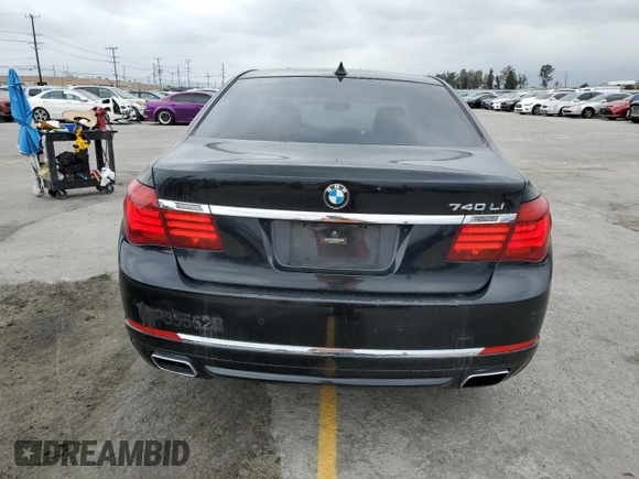 2015 BMW 7 Series 740Li with VIN WBAYE4C5XFD947497, listed as a Copart auction lot 55705975 with 257,496 mi miles and Clean Title. Bid and sale history available at DreamBid. Image 6.