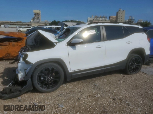 2022 GMC Terrain SLE z VIN 3GKALMEV8NL172749, wystawiony jako Copart lot #55876415 z przebiegiem Nie podano mil oraz Szkoda całkowita • Salvage title. Historia ofert i sprzedaży dostępna na DreamBid. Obrazek 1.