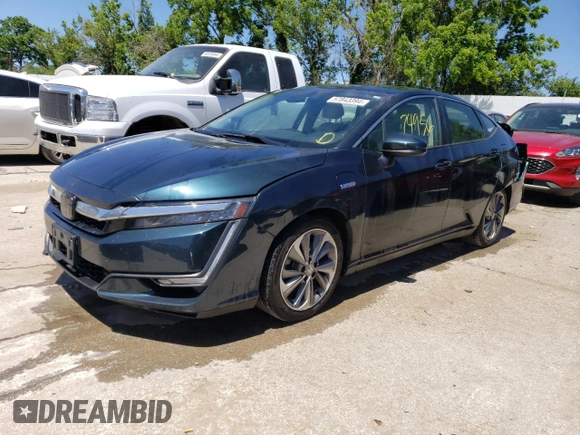 2018 Honda Clarity Plug-In Hybrid with VIN JHMZC5F13JC017742, listed as a Copart auction lot 57843394 with 74,956 mi miles and Salvage Title. Bid and sale history available at carsss.com. Image 1.