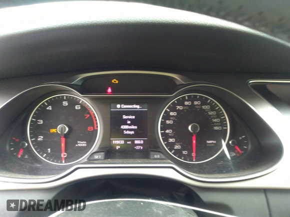 2013 Audi A4 Premium Plus with VIN WAUFFAFL9DN020026, listed as a IAAI auction lot 41799876 with 119,133 mi miles. Bid and sale history available at carsss.com. Image 7.