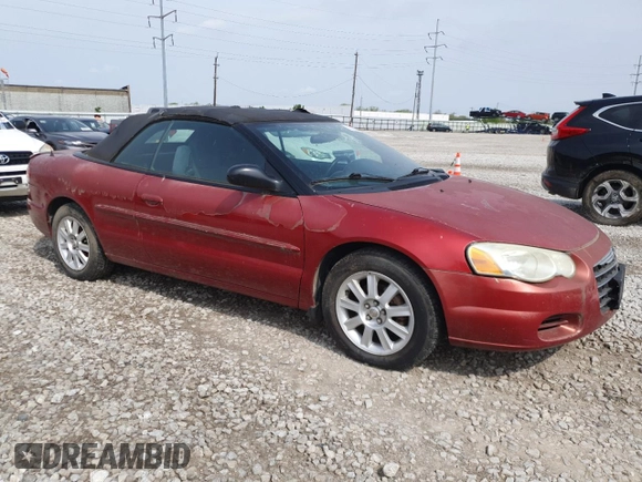 2005 Chrysler Sebring GTC with VIN 1C3EL75R85N660654, listed as a Copart auction lot 53736035 with 148,365 mi miles and Salvage Title. Bid and sale history available at DreamBid. Image 4.