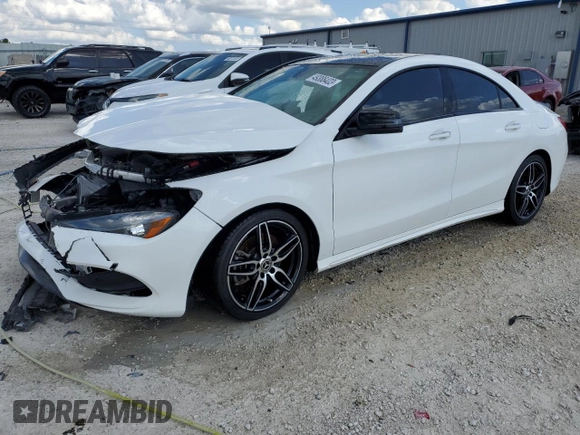 2018 Mercedes-Benz CLA with VIN WDDSJ4EB2JN633178, listed as a Copart auction lot 49388403 with 84,547 mi miles. Bid and sale history available at carsss.com. Image 1.