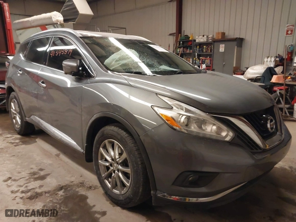 2017 Nissan Murano SL with VIN 5N1AZ2MH2HN180971, listed as a IAAI auction lot 41545819 with 95,037 mi miles. Bid and sale history available at carsss.com. Image 1.