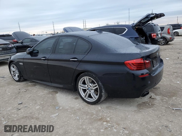 2015 BMW 5 Series 550i with VIN WBAKN9C50FD682415, listed as a Copart auction lot 83257714 with 129,605 mi miles and Clean title. Bid and sale history available at DreamBid. Image 2.