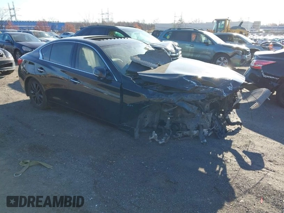2017 Infiniti Q50 2.0t with VIN JN1CV7AR9HM680931, listed as a IAAI auction lot 40921330 with 87,886 mi miles. Bid and sale history available at carsss.com. Image 1.