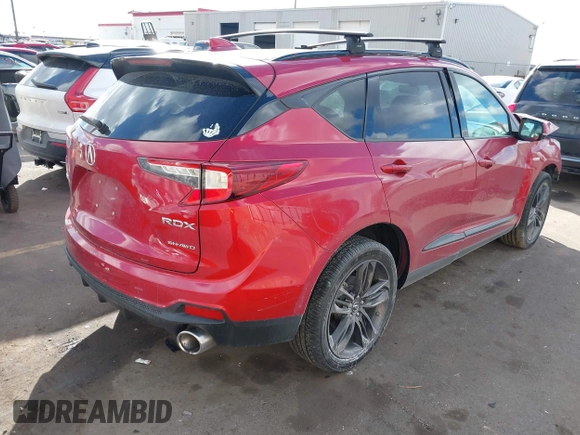 2020 Acura RDX w/A-Spec Pkg with VIN 5J8TC2H66LL028429, listed as a IAAI auction lot 41544878 with 41,504 mi miles. Bid and sale history available at carsss.com. Image 4.