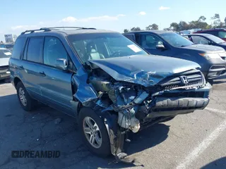 2005 Honda Pilot EX-L with VIN 2HKYF18565H534394, listed as a IAAI auction lot 41539630 with 168,384 mi miles. Bid and sale history available at carsss.com. Image 1.