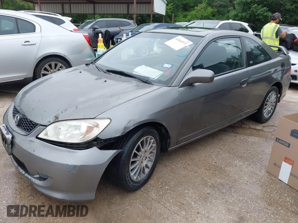 2005 Honda Civic Cpe EX with VIN 1HGEM22915L035932, listed as a IAAI auction lot 42165371 with 279,135 mi miles. Bid and sale history available at carsss.com. Image 2.