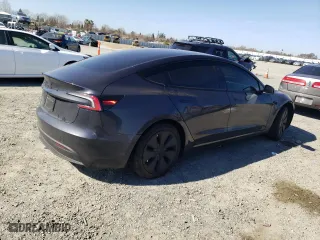 2025 Tesla Model 3 Long Range with VIN 5YJ3E1EA9SF903399, listed as a Copart auction lot 47072015 with 4,770 mi miles and Salvage Title. Bid and sale history available at carsss.com. Image 3.