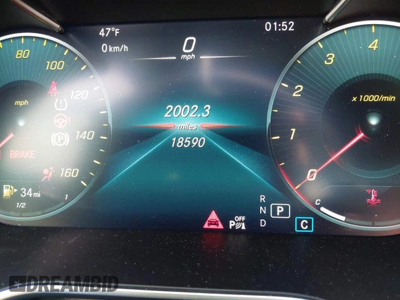 2023 Mercedes-Benz C 300 with VIN W1KWJ8EB8PG128462, listed as a IAAI auction lot 41463281 with 18,590 mi miles and . Bid and sale history available at DreamBid. Image 7.