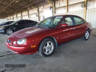 1999 Ford Taurus SE with VIN 1FAFP53S9XA297537, listed as a Copart auction lot 43862035 with 145,983 mi miles and Salvage Title. Bid and sale history available at carsss.com. Image 1.