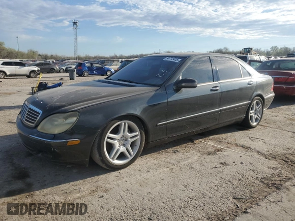 2002 Mercedes-Benz S-Class 5.0L with VIN WDBNG75J42A282103, listed as a Copart auction lot 50772425 with 150,864 mi miles and Clean Title. Bid and sale history available at carsss.com. Image 1.