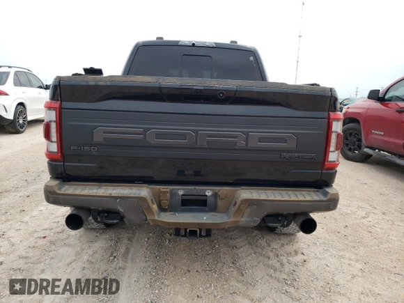 2021 Ford F-150 Raptor with VIN 1FTFW1RG9MFC63220, listed as a Copart auction lot 55026964 with 47,900 mi miles and Salvage Title. Bid and sale history available at carsss.com. Image 6.