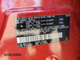2016 Toyota RAV4 XLE с VIN 2T3RFREV5GW488821, выставлен на аукционе Copart как лот 55643455 с пробегом 95 113 миль миль и Списание • Salvage title. История ставок и продаж доступна на DreamBid. Изображение 14.