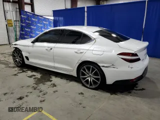 2023 Genesis G70 2.0T with VIN KMTG34TAXPU128221, listed as a Copart auction lot 71105154 with 43,626 mi miles and Non Repairable. Bid and sale history available at DreamBid. Image 2.