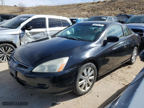 2007 Honda Accord Cpe EX-L with VIN 1HGCM82677A006627, listed as a Copart auction lot 46370775 with NaN miles and Salvage Title. Bid and sale history available at carsss.com. Image 1.