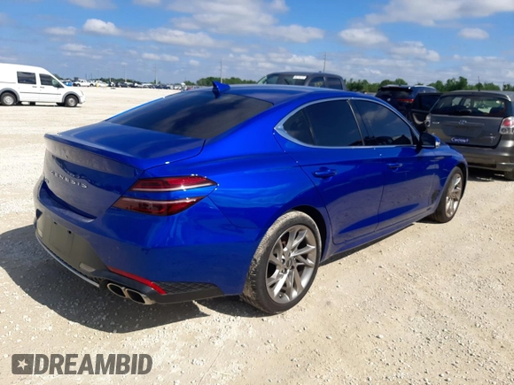 2022 Genesis G70 2.0T with VIN KMTG34TA9NU088968, listed as a Copart auction lot 67469522 with Not Provided miles and Non Repairable. Bid and sale history available at DreamBid. Image 3.