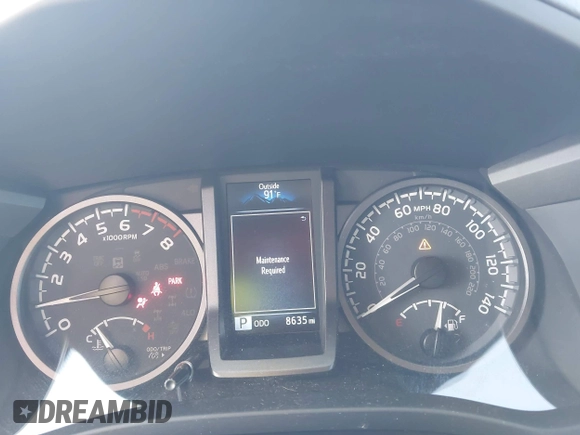 2023 Toyota Tacoma SR with VIN 3TMCZ5AN7PM630874, listed as a IAAI auction lot 40298041 with 8,635 mi miles and . Bid and sale history available at DreamBid. Image 7.