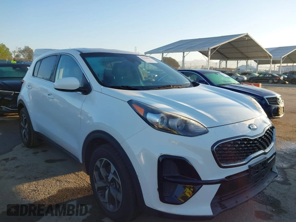 2020 Kia Sportage LX with VIN KNDPM3AC2L7733689, listed as a IAAI auction lot 41858043 with 93,979 mi miles and . Bid and sale history available at DreamBid. Image 1.