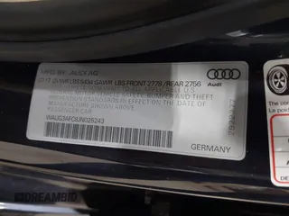 2018 Audi A6 Premium Plus with VIN WAUG3AFC8JN025243, listed as a IAAI auction lot 42029477 with 51,138 mi miles. Bid and sale history available at carsss.com. Image 9.