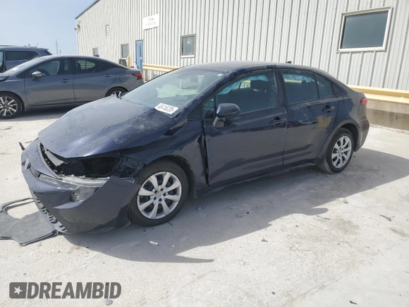 2022 Toyota Corolla LE with VIN 5YFEPMAE7NP301915, listed as a Copart auction lot 48416235 with 86,985 mi miles and Salvage Title. Bid and sale history available at carsss.com. Image 1.