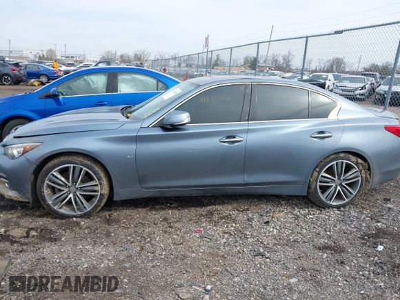 2015 Infiniti Q50 with VIN JN1BV7AR4FM406268, listed as a IAAI auction lot 41837888 with 211,965 mi miles. Bid and sale history available at carsss.com. Image 15.