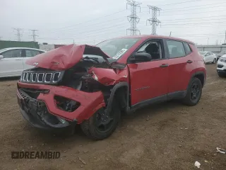2019 Jeep Compass Sport with VIN 3C4NJCABXKT715569, listed as a Copart auction lot 53742685 with Not provided miles and Salvage title. Bid and sale history available at DreamBid. Image 1.
