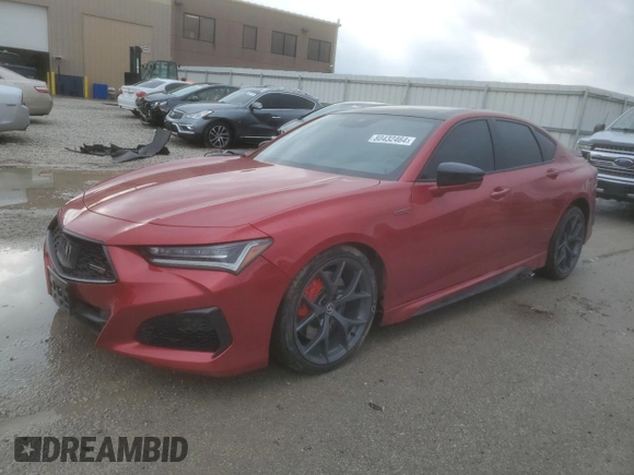 2021 Acura TLX Type S with VIN 19UUB7F03MA001317, listed as a Copart auction lot 80432464 with 19,683 mi miles and Salvage Title. Bid and sale history available at carsss.com. Image 1.