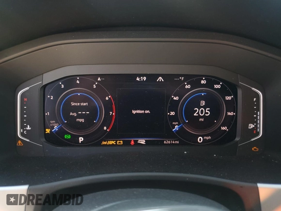 2022 Volkswagen Atlas SEL Premium R-Line with VIN 1V2FR2CA0NC532689, listed as a Copart auction lot 61580755 with 62,614 mi miles and Salvage title. Bid and sale history available at DreamBid. Image 9.