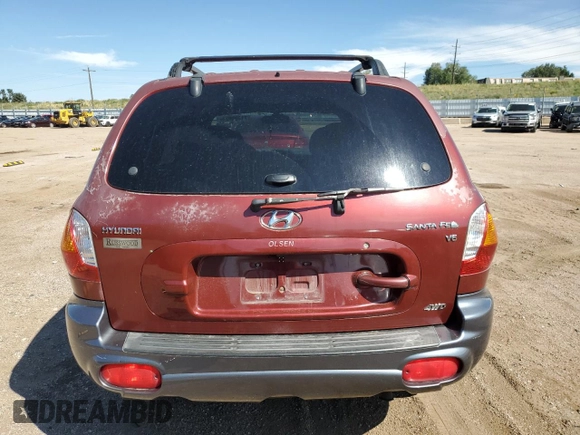 2002 Hyundai Santa Fe GLS with VIN KM8SC73D42U231286, listed as a Copart auction lot 71290624 with 187,534 mi miles and Salvage Title. Bid and sale history available at carsss.com. Image 6.