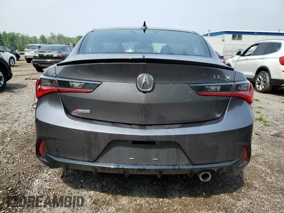 2020 Acura ILX Premium with VIN 19UDE2F87LA800757, listed as a Copart auction lot 57841185 with 37,171 mi miles and Salvage title. Bid and sale history available at DreamBid. Image 6.