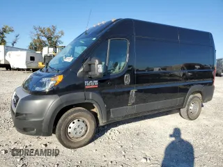 2021 Ram ProMaster Cargo with VIN 3C6LRVBG9ME584204, listed as a Copart auction lot 76282354 with 61,728 mi miles and Clean Title. Bid and sale history available at carsss.com. Image 1.
