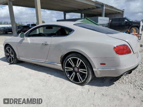 2014 Bentley Continental GT with VIN SCBFT7ZA7EC094358, listed as a Copart auction lot 42711585 with 19,779 mi miles and Salvage Title. Bid and sale history available at DreamBid. Image 2.