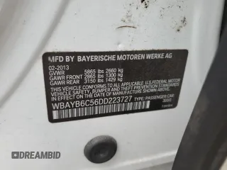2013 BMW 7 Series 750i xDrive z VIN WBAYB6C56DD223727, wystawiony jako Copart lot #45298235 z przebiegiem 113 635 mil mil oraz Szkoda całkowita • Salvage title. Historia ofert i sprzedaży dostępna na DreamBid. Obrazek 12.