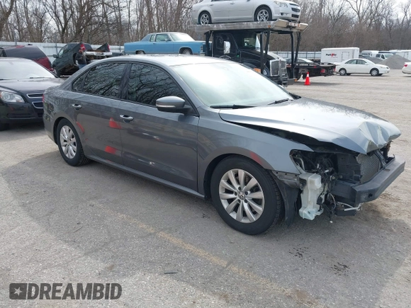 2015 Volkswagen Passat 1.8T Limited Edition with VIN 1VWAT7A31FC049502, listed as a IAAI auction lot 41833759 with 121,099 mi miles. Bid and sale history available at carsss.com. Image 1.
