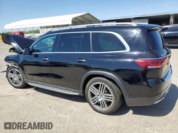 2021 Mercedes-Benz GLS 450 with VIN 4JGFF5KE8MA390873, listed as a Copart auction lot 58944395 with 47,115 mi miles and Salvage title. Bid and sale history available at DreamBid. Image 2.