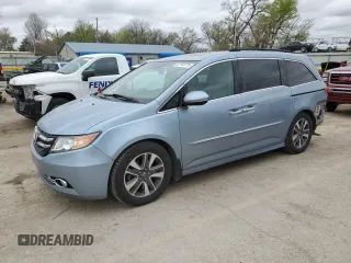 2014 Honda Odyssey Touring z VIN 5FNRL5H90EB007182, wystawiony jako Copart lot #51152775 z przebiegiem 152 483 mil mil oraz Szkoda całkowita • Salvage title. Historia ofert i sprzedaży dostępna na DreamBid. Obrazek 1.