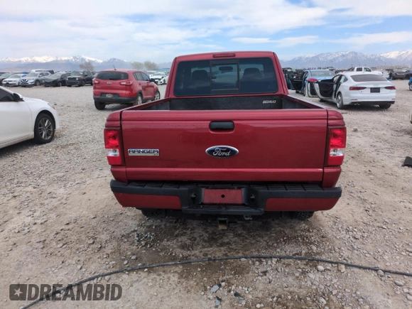 2008 Ford Ranger XLT with VIN 1FTZR45E08PB05066, listed as a Copart auction lot 52857905 with 52,908 mi miles and Salvage Title. Bid and sale history available at carsss.com. Image 6.